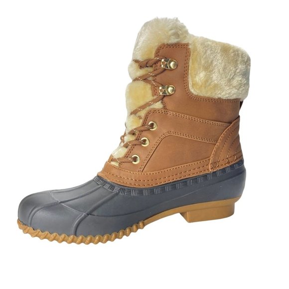 TOMMY HILFIGER Womens Reisen Faux Fur Detail Lace-Up Boot   6M - Picture 2 of 9